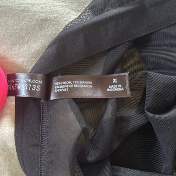 Curvy Couture || NWT || Sheer Mesh High Cut Brief Panty - Picture 6 of 7